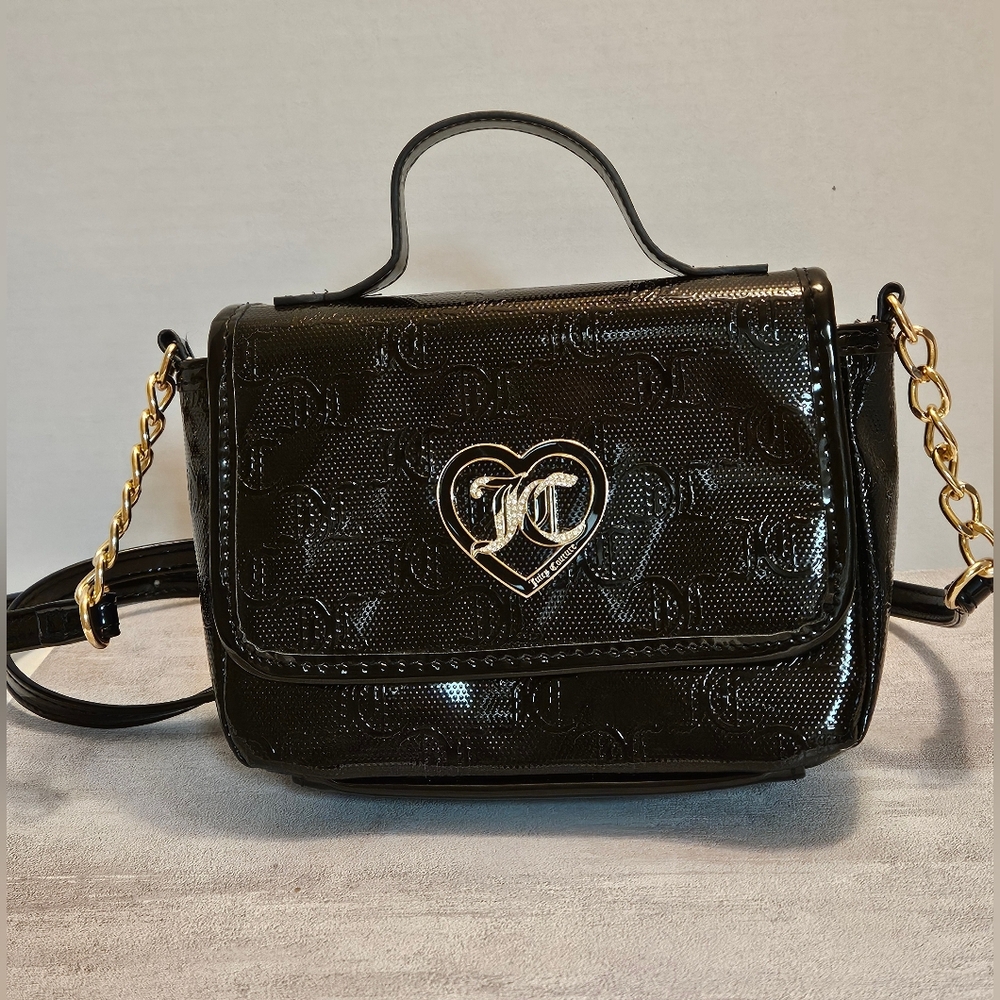 Juicy Couture Black Crossbody Bag with Gold Chain - Picture 2 of 16